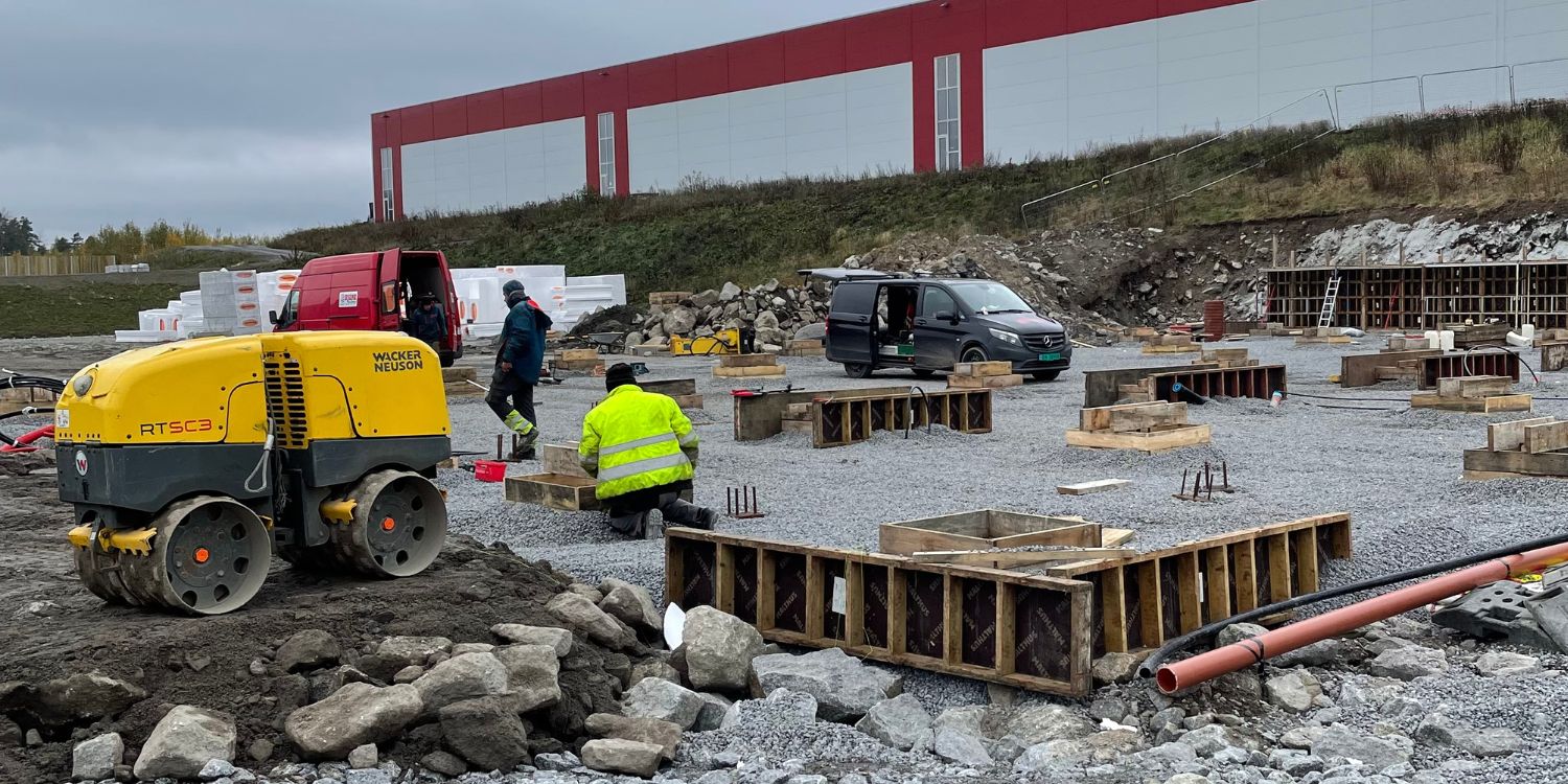 Grunn og betongarbeid kombinasjonsbygg lager og kontor Amundrød, Larvik
