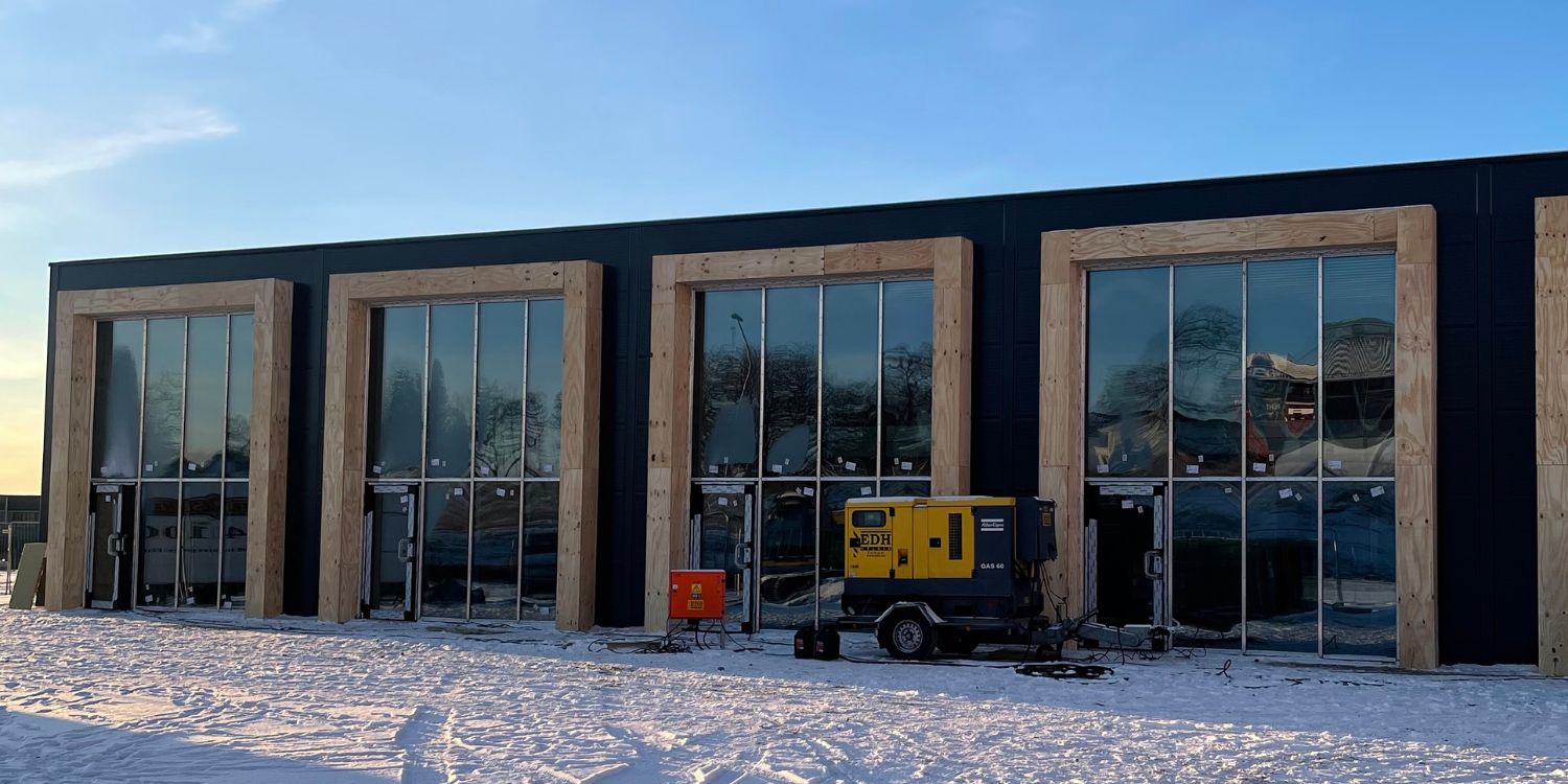 Fasade kombinasjonsbygg lager og kontor Amundrød, Larvik