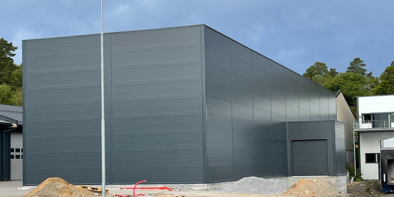 Lagerbygg Home Factory AS , Larvik ferdig bygg.